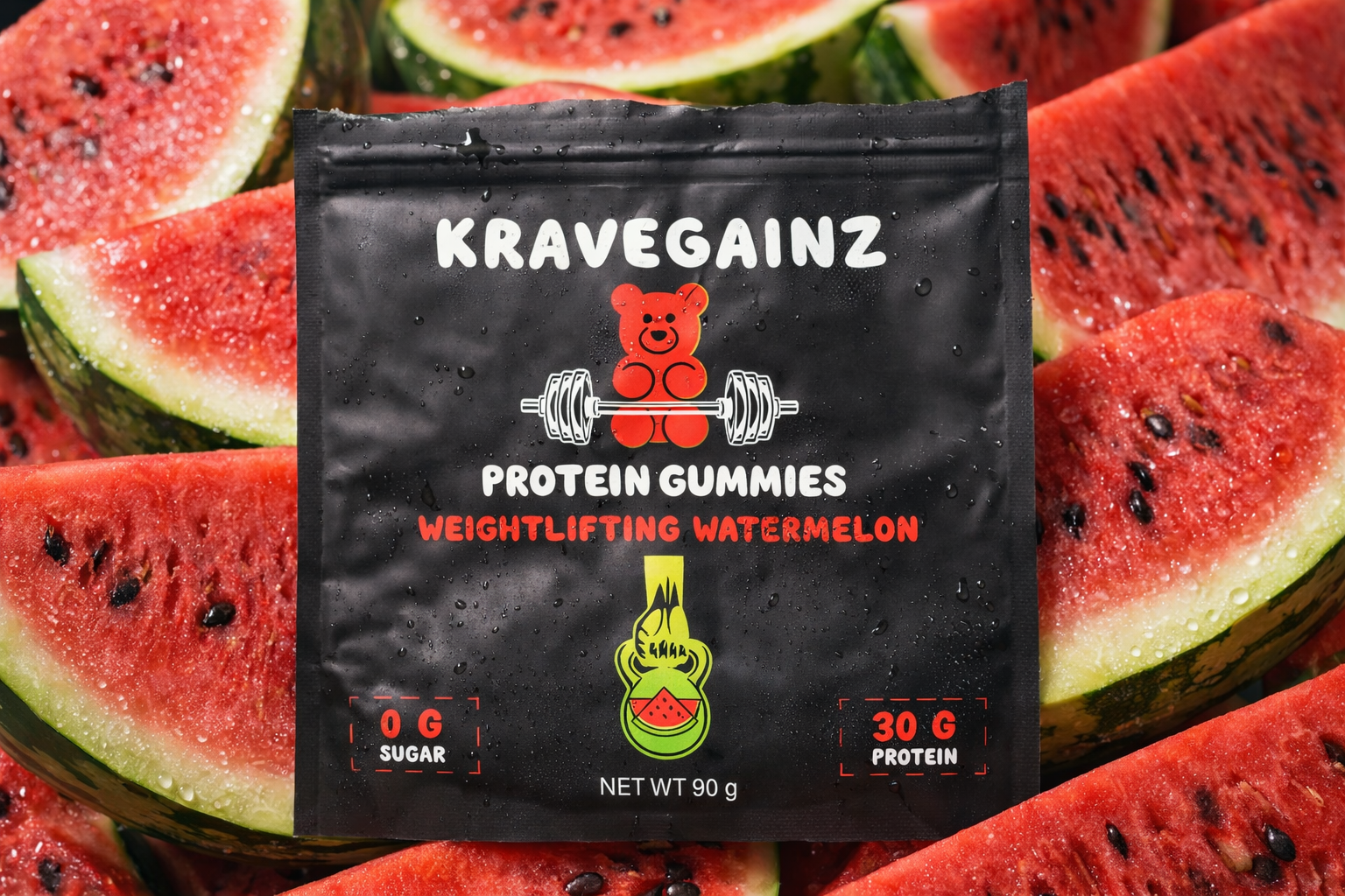 Weightlifting watermelon